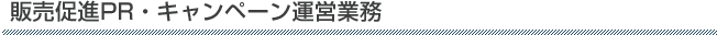 販売促進PR・キャンペーン運営業務